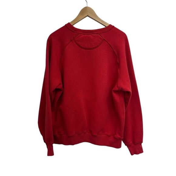 Vintage Vermont Oversized Red Crewneck Fleece Sweatshirt, M - Picture 4 of 8